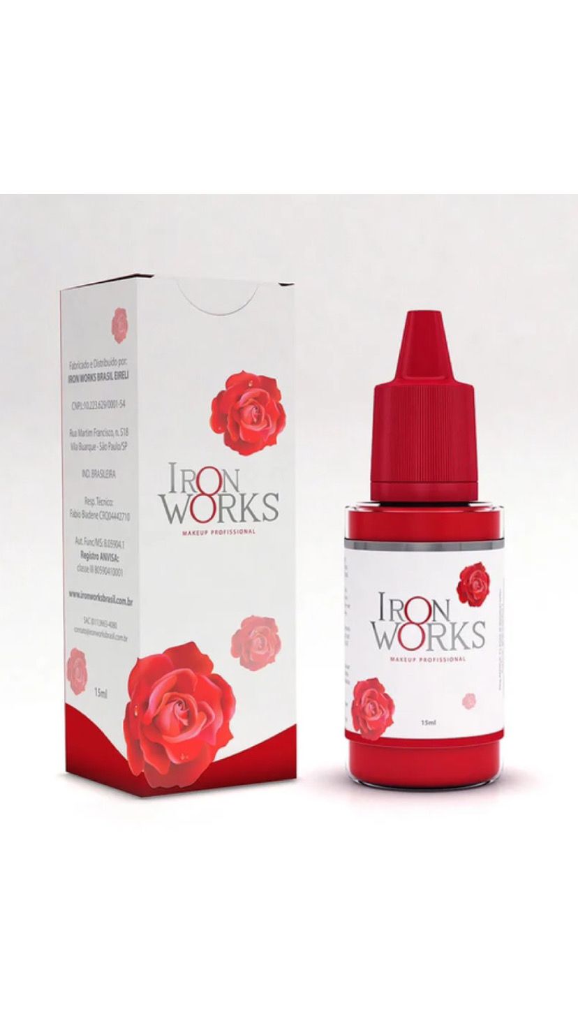 PIGMENTO VERMELHO 15ML -IRON WORKS INVILA - Tudo para unhas em gel