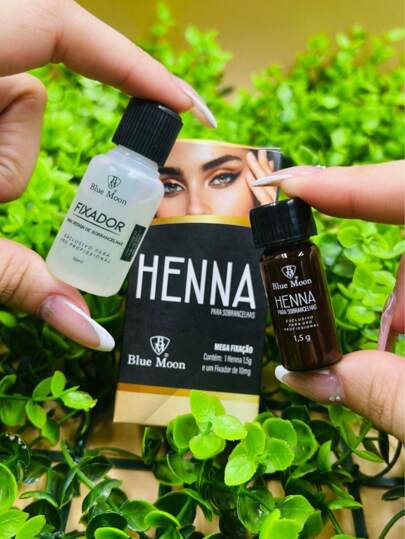 HENNA CASTANHO CLARO 1,5G - BLUE MOON INVILA - Tudo para unhas em gel