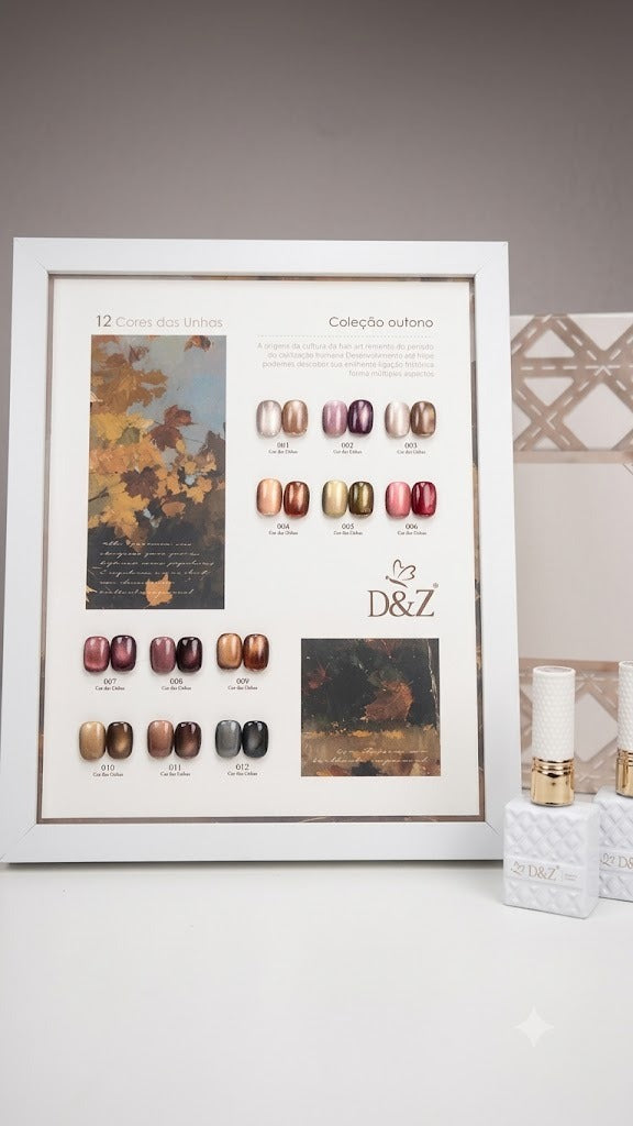 KIT ESMALTE MAGNÉTICO 12 CORES – COLEÇÃO OUTONO D&Z