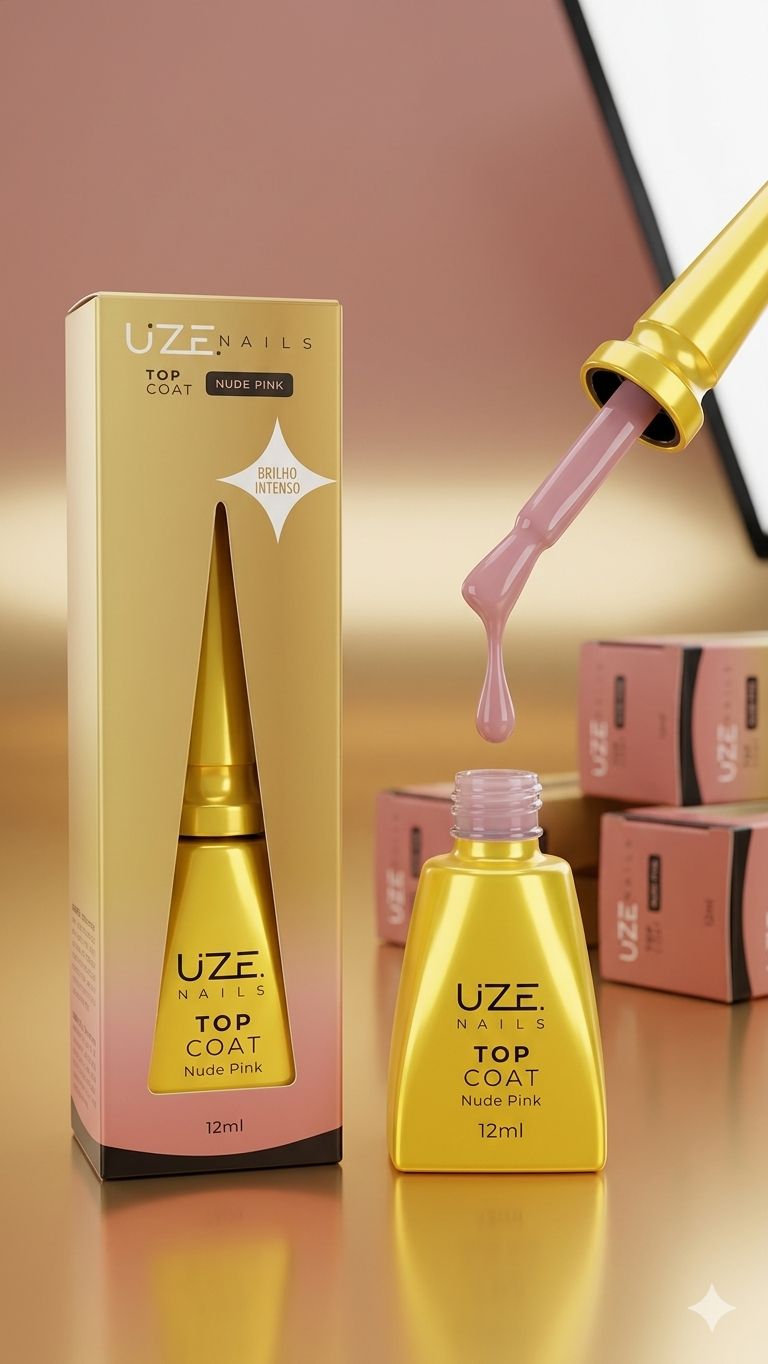 TOP COAT NUDE PINK 12ML – UZE NAILS