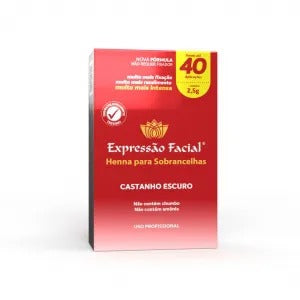 HENNA CASTANHO ESCURO 2,5G -EXPRESSÃO FACIAL INVILA - Tudo para unhas em gel