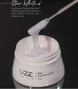 GEL COM GLITTER LUMINOUS STAR WHITE UZE 25G INVILA - Tudo para unhas em gel