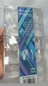 POSTIÇA TRANSPARENTE FS02 DAFU- 480 PÇS INVILA - Tudo para unhas em gel