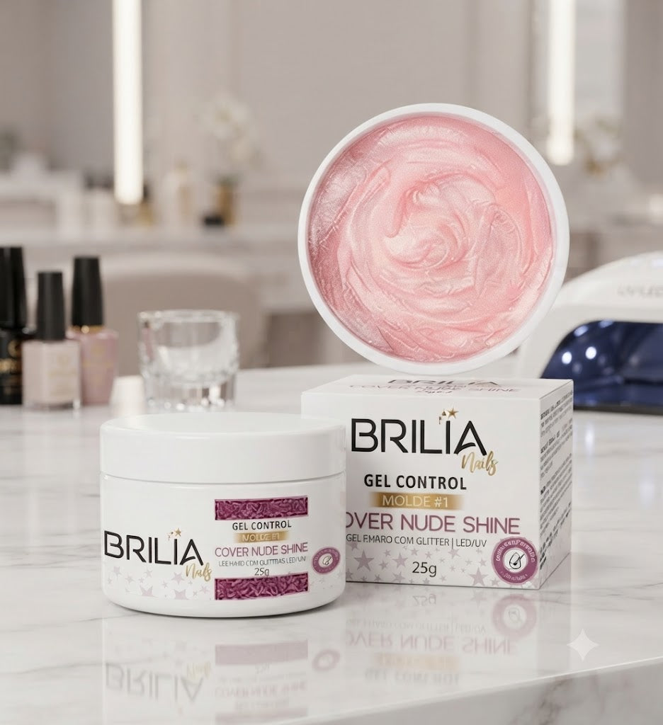 GEL BRILIA GEL CONTROL NAILS F1 COVER NUDE SHINE 25G