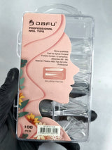POSTIÇA BAILARINA TRANSPARENTE DAFU- 100PÇS INVILA - Tudo para unhas em gel