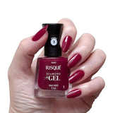 ESMALTE RISQUE DIAMOND GEL VINHO BORDO 9,5ML INVILA - Tudo para unhas em gel