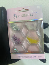 KIT GLITTER COM STRASS DAFU INVILA - Tudo para unhas em gel