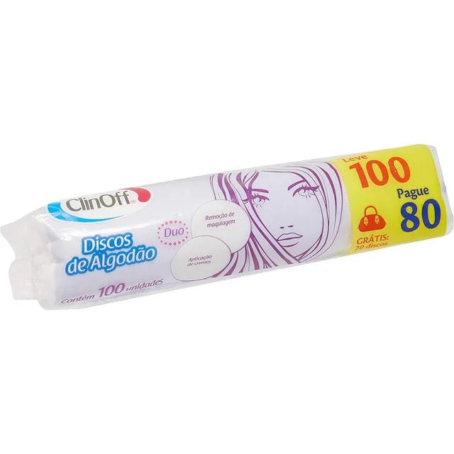 DISCO DE ALGODÃO CLINOFF- 100 UNDS INVILA - Tudo para unhas em gel