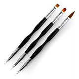 KIT PINCEL 2 EM 1 PONTA FINA E DIVERSO- 3 UND INVILA - Tudo para unhas em gel