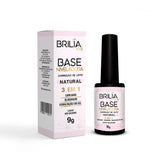 BASE NIVELADORA BRILIA NATURAL 3X1 9G INVILA - Tudo para unhas em gel