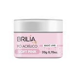 PO ACRILICO BRILIA SOFT PINK 20G INVILA - Tudo para unhas em gel