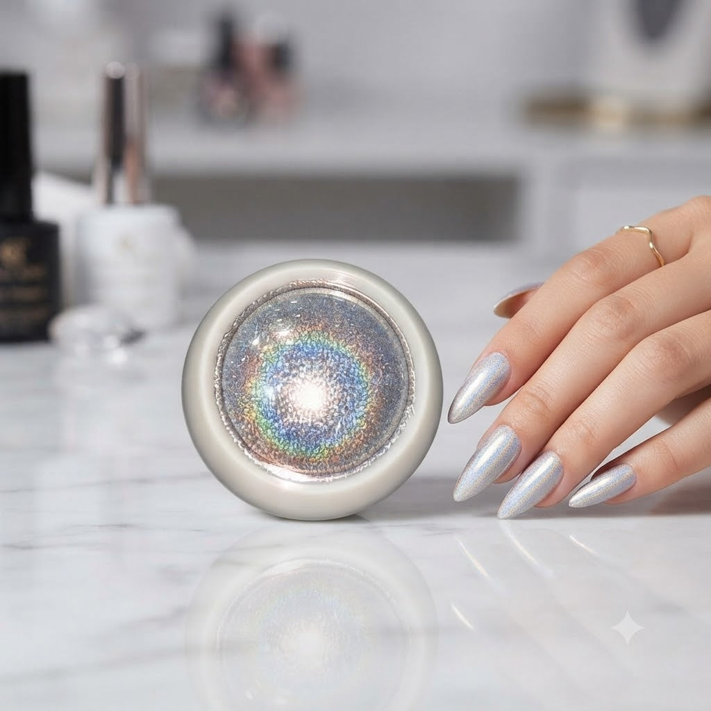 PO CROMADO PARA UNHAS PRATA